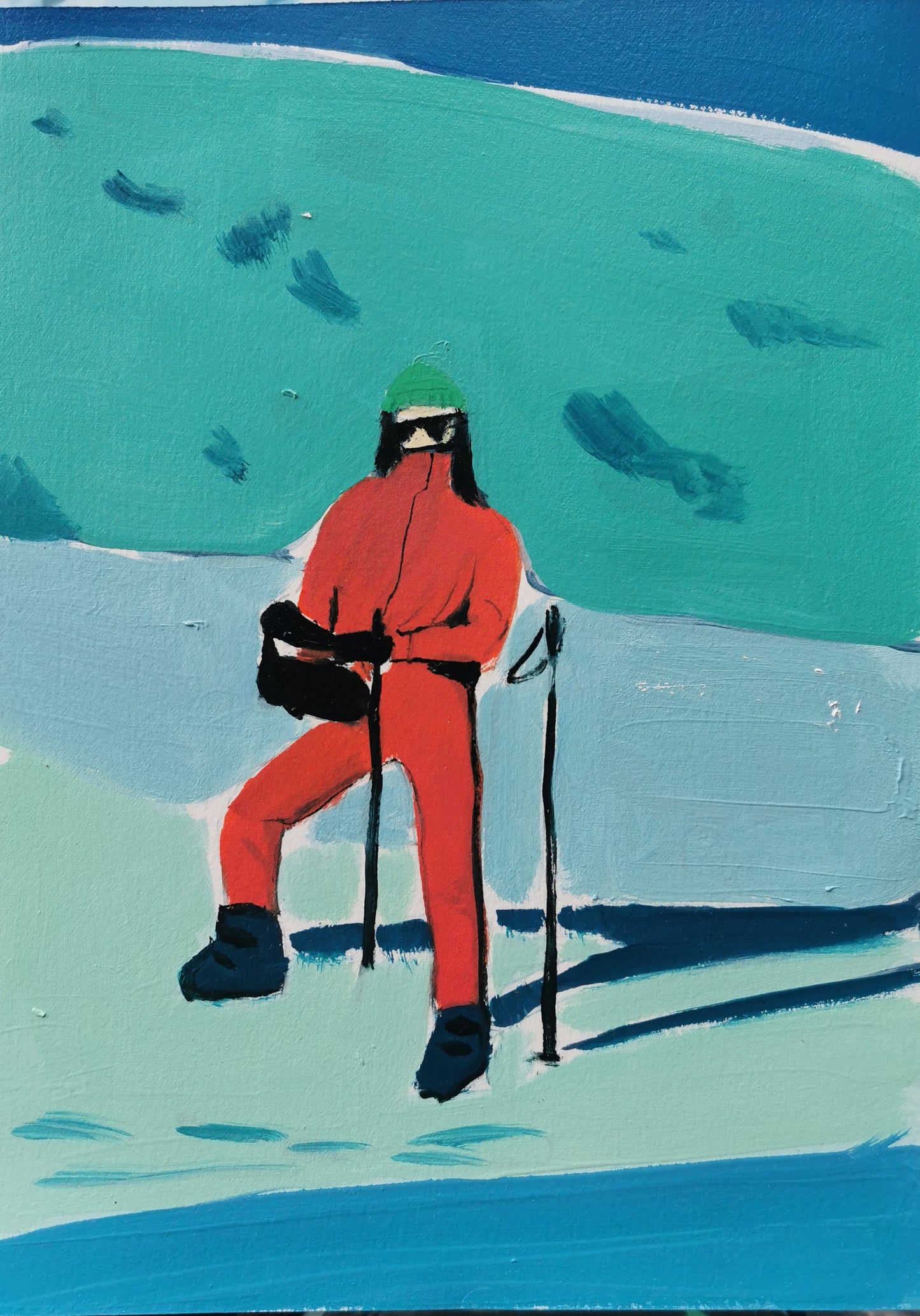 Teal Ski, by Lucy Smallbone