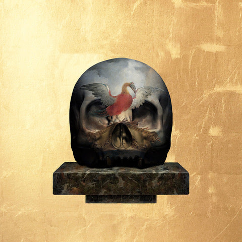 'No Longer Fear The Darkness' archival pigment inks on cotton rag paper print is hand-finished with 24ct gold leaf by Magus Gjoen. Fine Art Print.