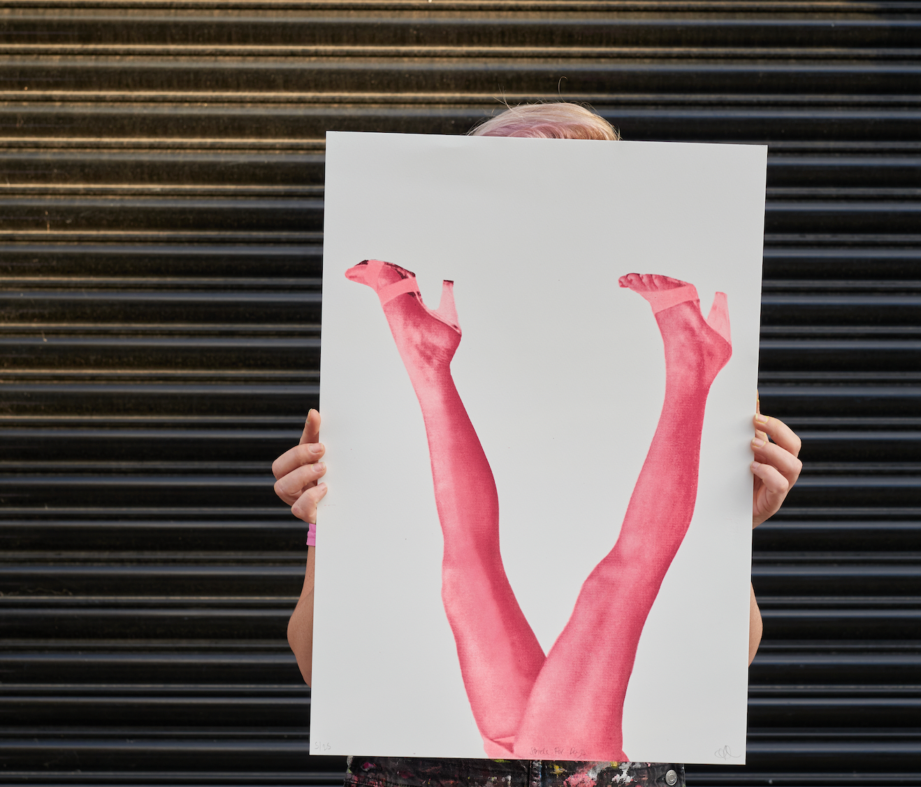 'Stride For Days' screen print, on 410 gsm Somerset satin paper by Amy Gardner