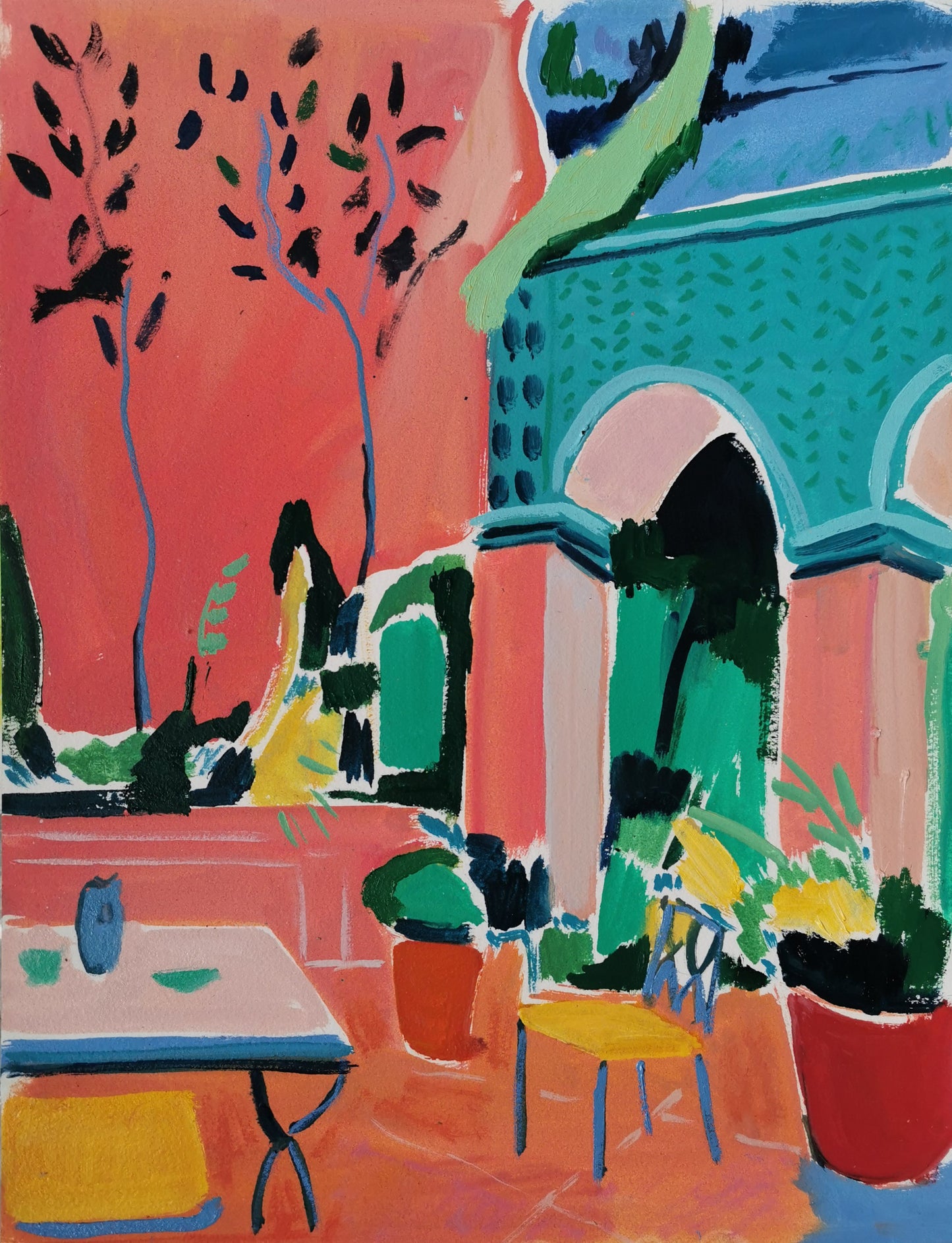 PINK COURTYARD - SKETCH