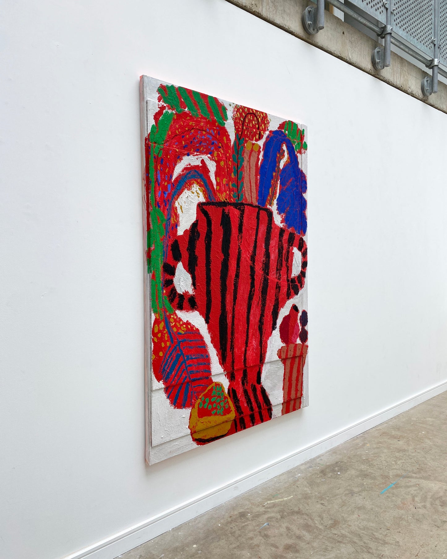 MIMOSA ON RED 1, by Rosa Roberts
