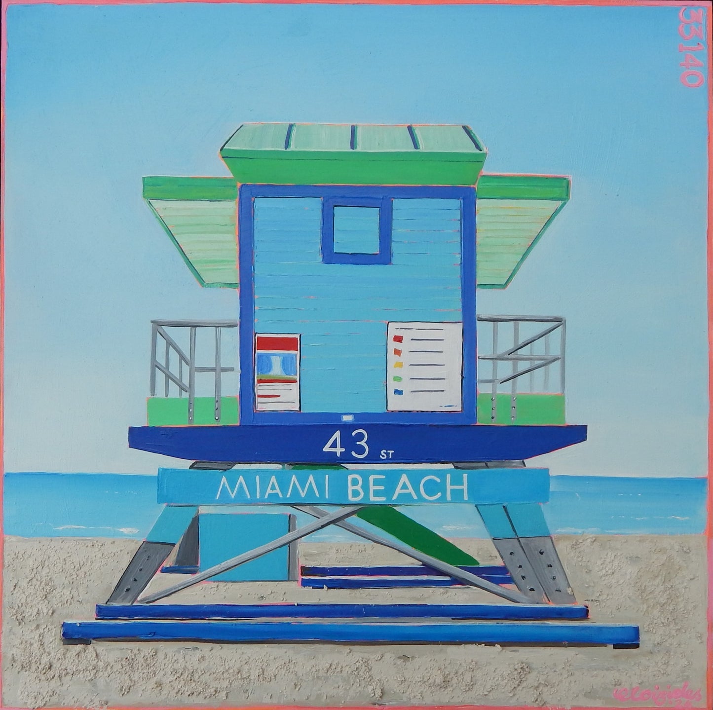 Blue Beach Hut, by Emma Loizides