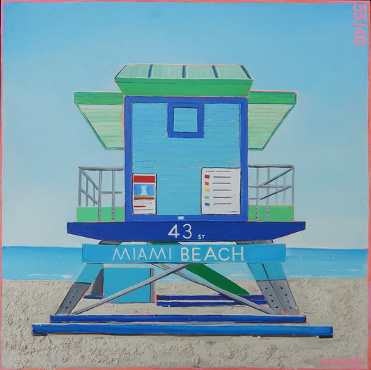 Blue Beach Hut, by Emma Loizides