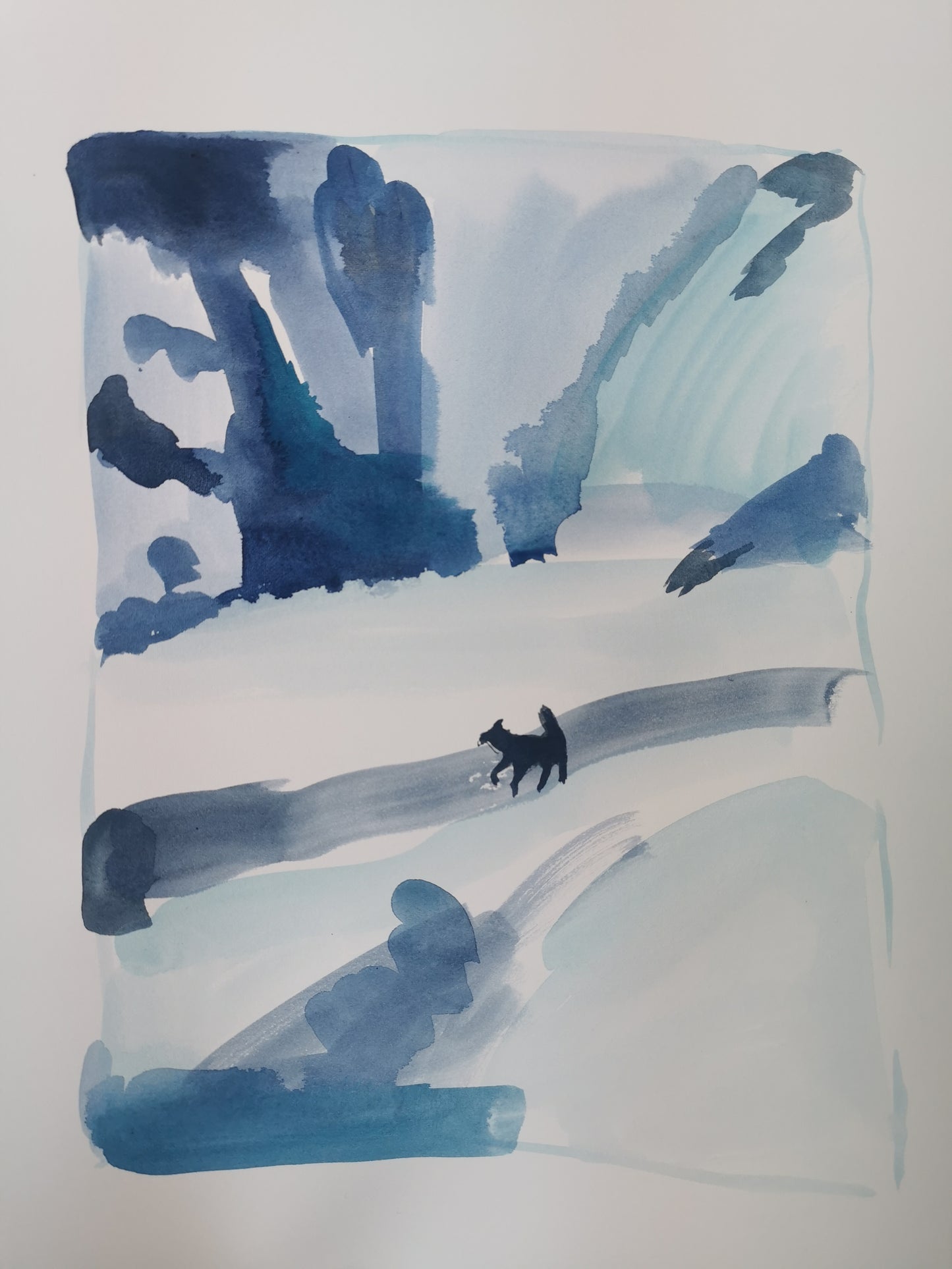 Snow dog, by Lucy Smallbone