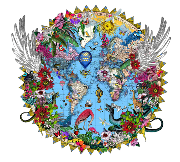 'Here Be Dragons' printed on Matt Smooth Fine Art Cotton 300 gsm, using giclée inks by Kristjana S Williams