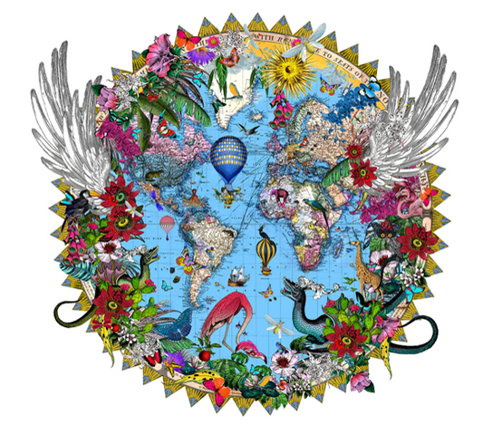 'Here Be Dragons' printed on Matt Smooth Fine Art Cotton 300 gsm, using giclée inks by Kristjana S Williams