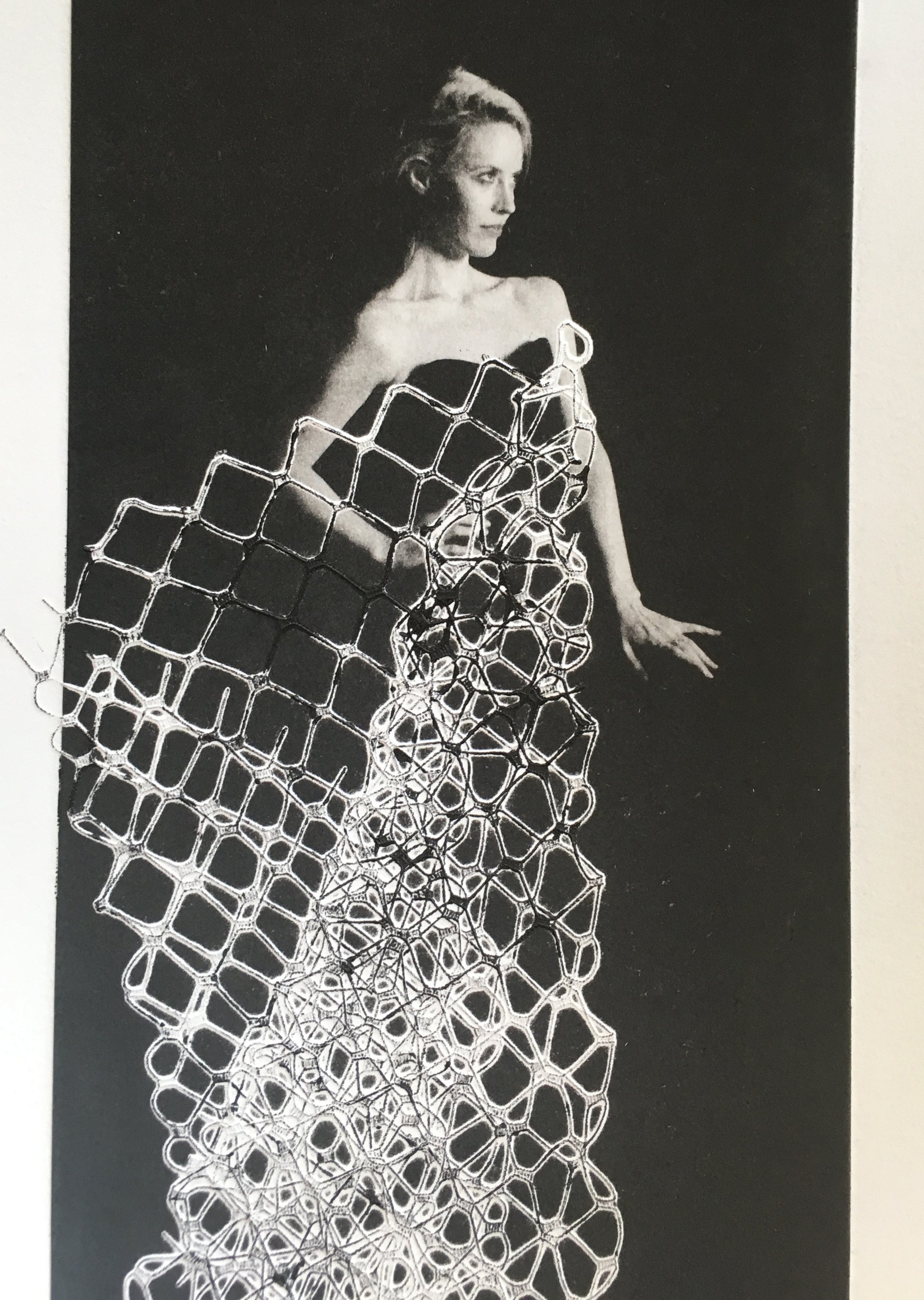 'Moda' photopolymer etching on southbank 310 gsm paper by Rosie Emerson